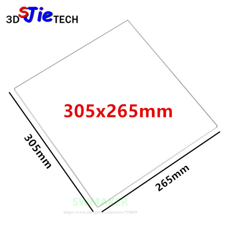 3D Printing Glass - 1 Pcs 305X265X3 Mm 305X265X4 Mm