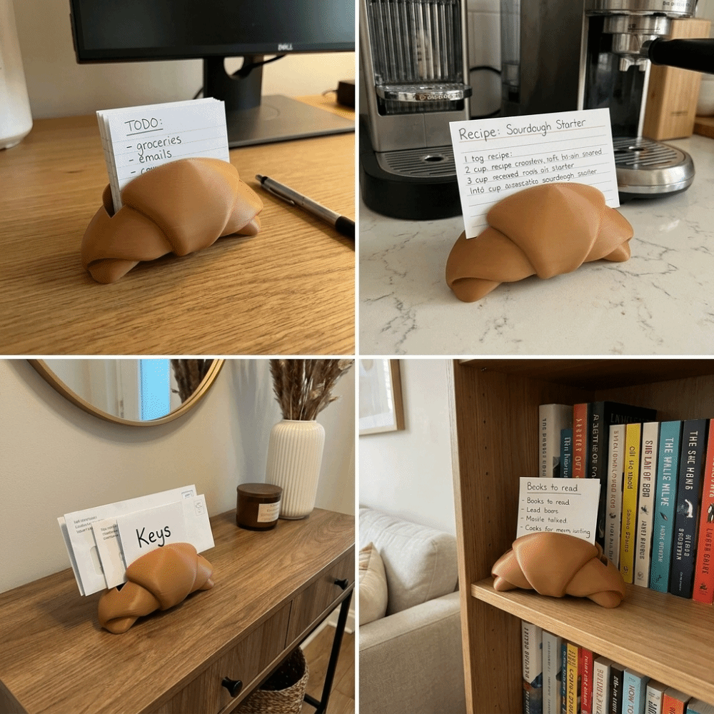 3D Printing Card - Tempat Kartu Nama Plastik Bentuk Croissant
