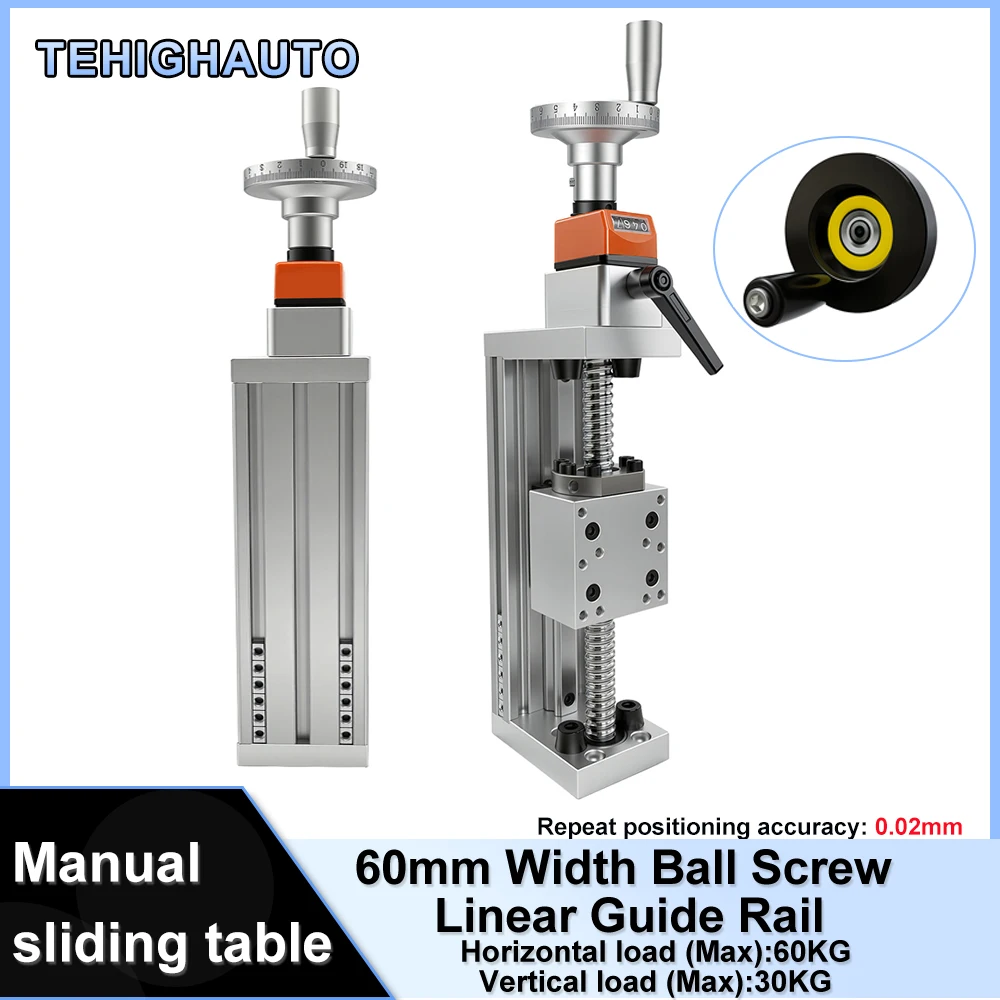 Linear Guide Rail - Meja Geser Linear Manual Beban 60KG