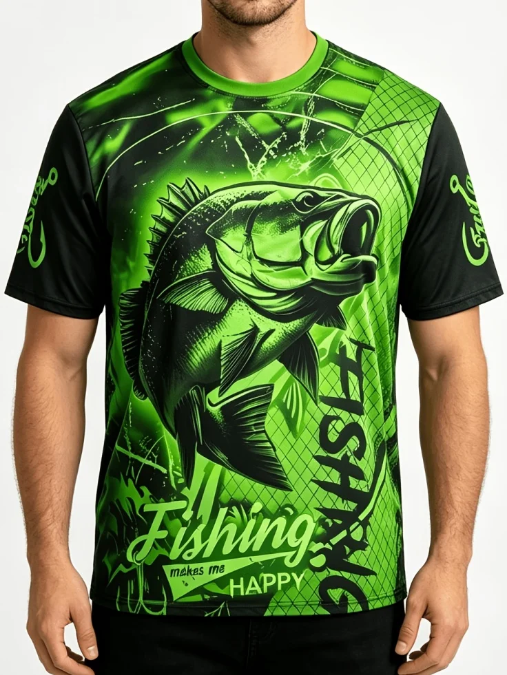 Kaos Pria 3D Motif Ikan, Kaos  - 3D Printing Maket ulasan dan harga
