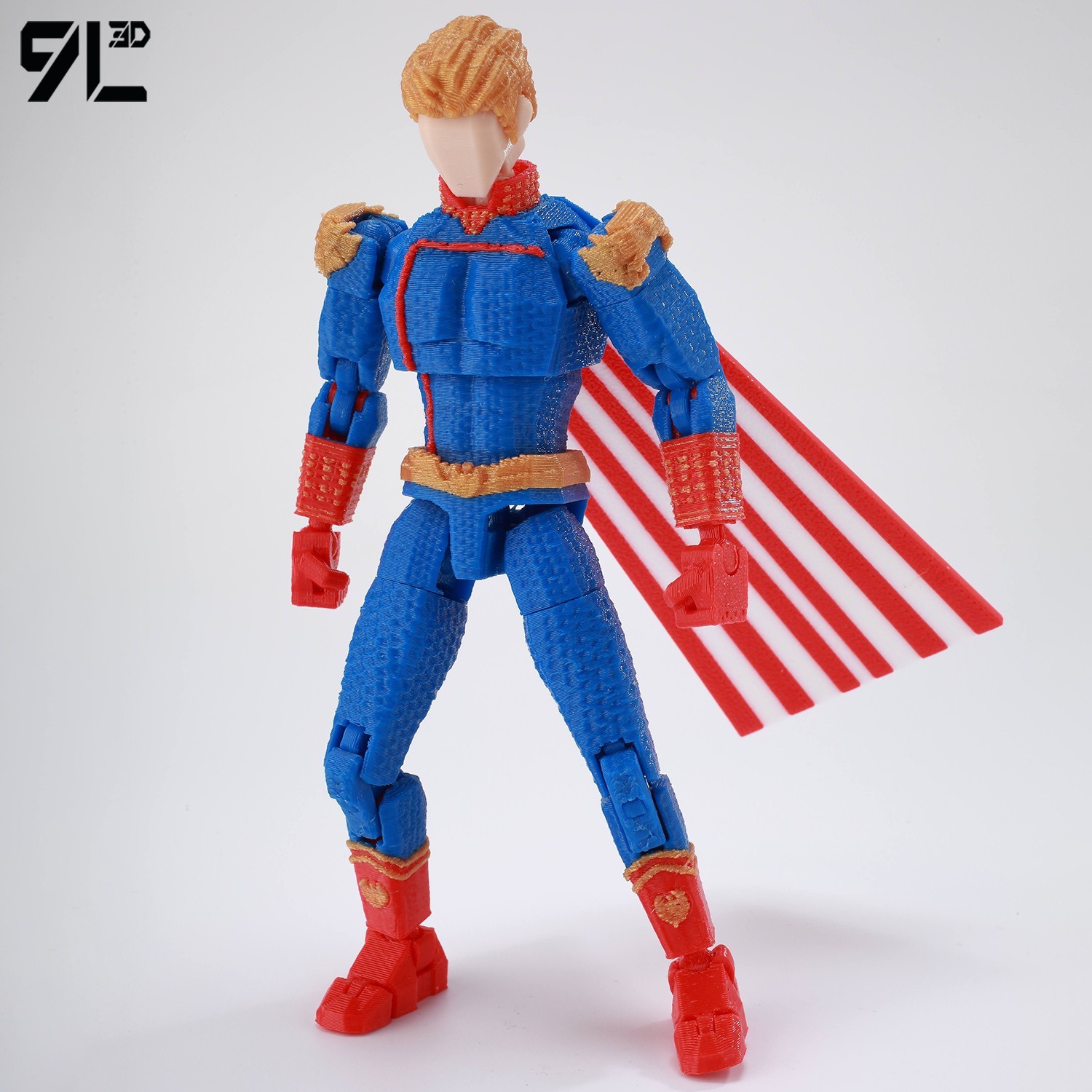 9L3D Figur Aksi Prajurit Super - 3D Printing Yourself ulasan dan harga