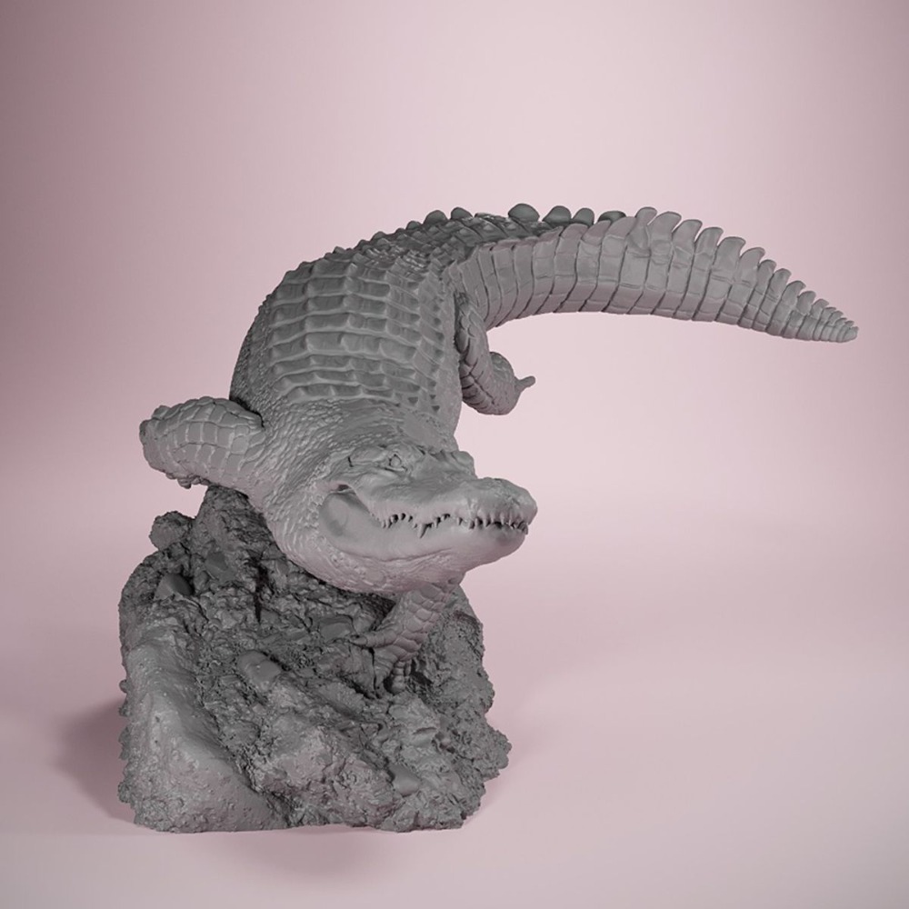 Patung Buaya Amerika Berpose B - 3D Printing Nyc ulasan dan harga