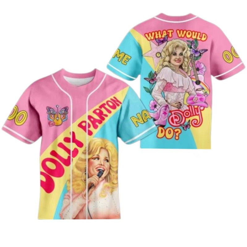 Kaos Baseball Dolly Parton den - 3D Printing Maket ulasan dan harga
