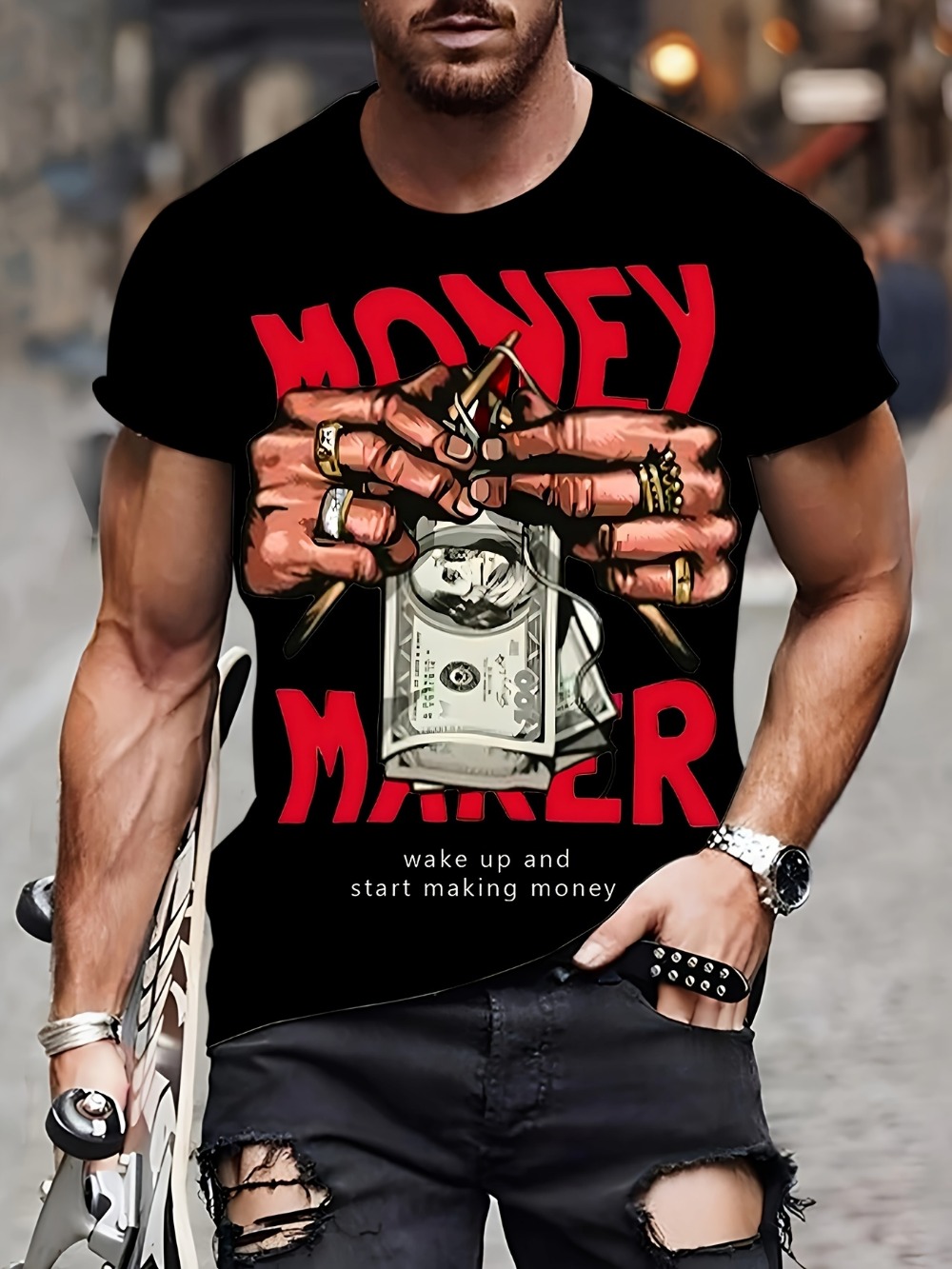Motif Hip-hop Penghasil Uang d - 3D Printing Maket ulasan dan harga