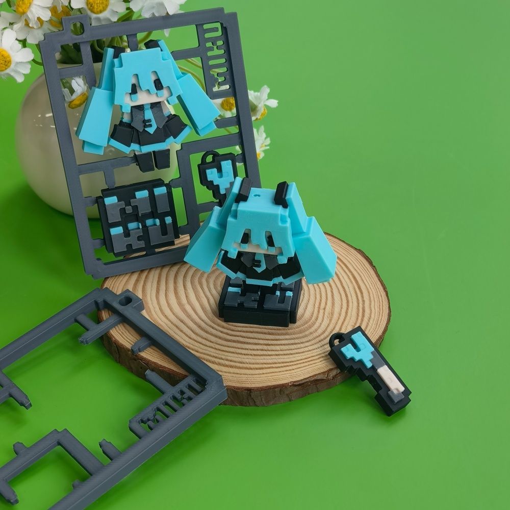 Model Hatsune Miku Pixel Lucu  - 3D Printing Yourself ulasan dan harga